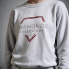 Diamonds Cheersport lysegrå collagegenser  thumbnail
