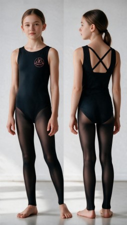 Motus dansebody sort med kryss stropp bak