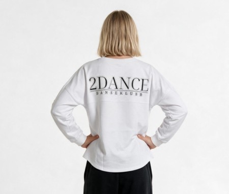 2Dance hvit jersey m/rhinestones 