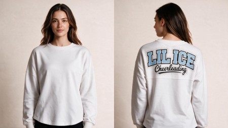 Ice cheerleading hvit jersey 