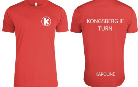 KIF teknisk t-skjorte rød