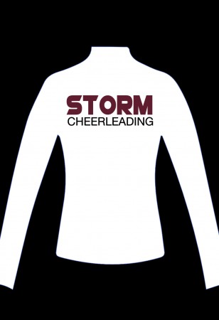Storm cheerleading Hvit slimjakke 