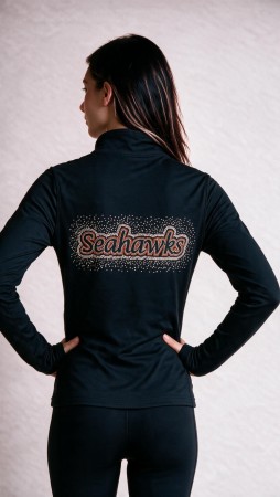 Seahawks slimjakke m/ rhinestone logo 