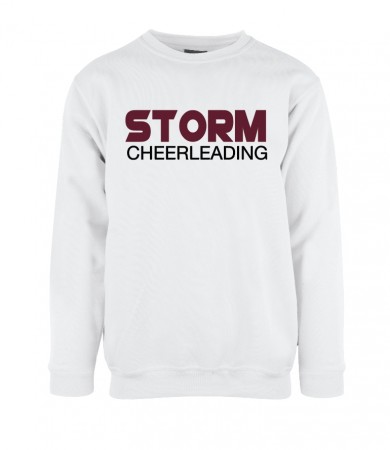 Storm cheerleading Hvit collagegenser 