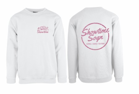 Showtime hvit collagegenser 