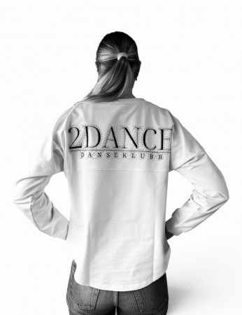 2Dance hvit jersey m/rhinestones 