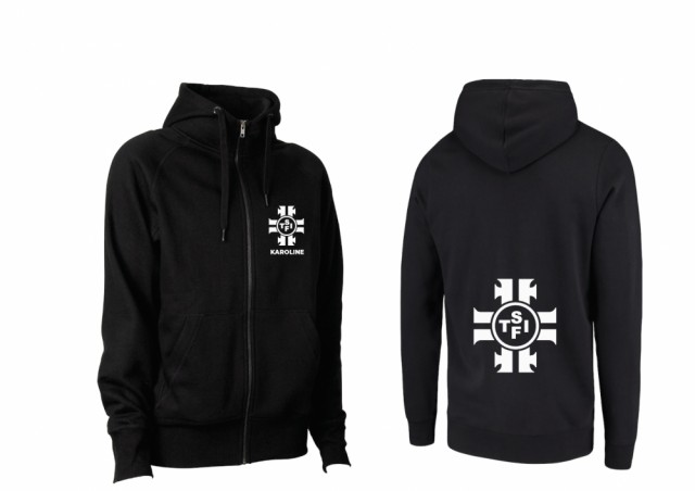 STIF Turnforening svart klubbbjakke - hvit logo