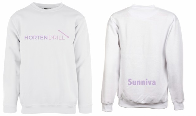 Horten Drill hvit collegegenser