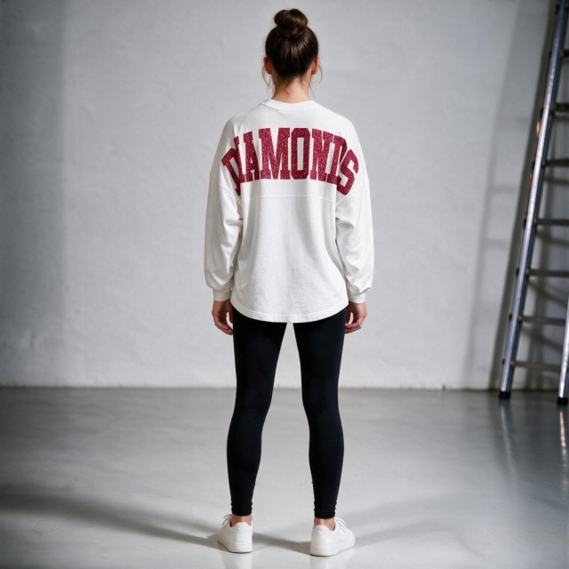 Diamonds cheersport hvit spirit jersey